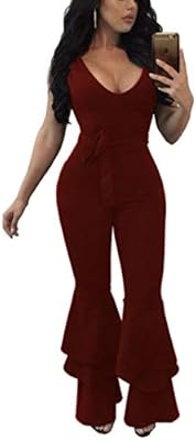 one piece flared jumpsuit