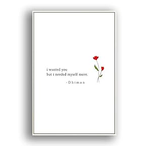Framed Canvas Wall Art for Living Room, Bedroom Simple Words Canvas Prints for Modern Home Decoration Ready to Hang - 16"x24" inches
