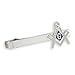 Forge Masonic Compass Enamel Silver Tie Bar
