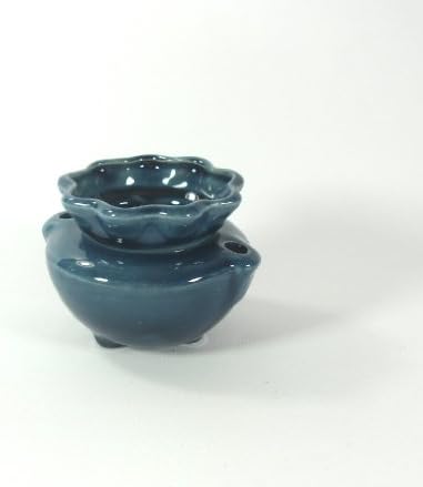 Miniature Tiny African Violet Pot Denim Blue