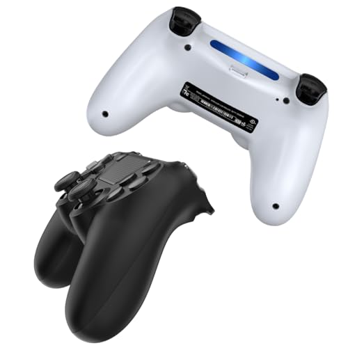 Wuthur 2 Pack Wireless Controller Compatible with PS4 / Pro/Slim (Black & White)