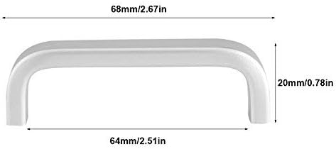 Fdit Pack of 4 Pull Handle Aluminium Alloy for Home Furniture Drawer Cabinet Wardrobe Chest of Drawers Hardware with Screws (64 mm) - Image 4