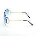 MINCL/Hot Oversized Rimless Sunglasses Women Clear Lens Eyewear (gold-light blue, gold-light blue)