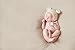 DALIYREPAL Liphontcta Jay-EE Newborn 4 Pcs Photography Props Set Baby Photo Prop Long Ripple Stretch Wrap, Headband, Ears Hat and Faux Fur Backdrop Blanket (Beige)