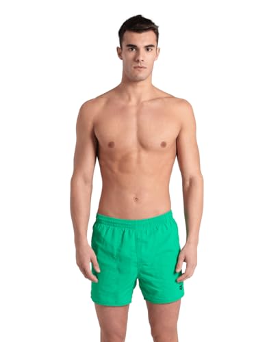 ARENA Bywayx R Mens Sea & Pool Swimsuit, Recycled Quick-Dry Fabric, Mesh Briefs, Side Pockets, Size 52, Green