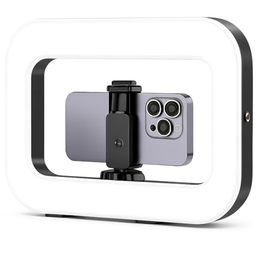 Ring Light Profissional e Suporte para Celular – Kit Iluminação LED para Vídeos, Lives, TikTok, Instagram, YouTube, Maquiagem e Gravação de Conteúdo Recarregável Premium