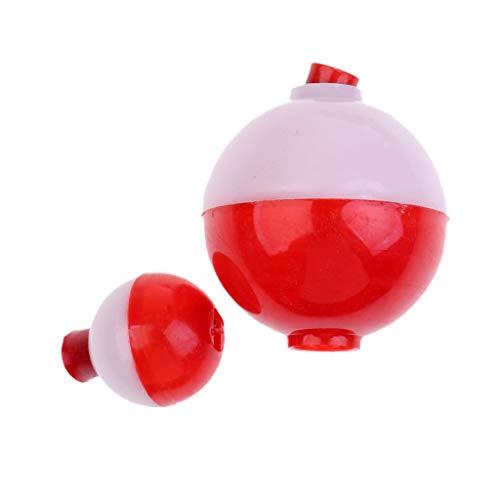 Inzopo Lot 12 Stück Angelposen Snap on Float Bobbers harter ABS-Kunststoff Druckknopf Angeln Runde Boje Posen Bobber – Bild 7
