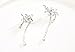 MSECVOI 925 Sterling Silver Leaves Wrap Earrings Crawler for Women Dainty Flowers Threader Tassel Chain