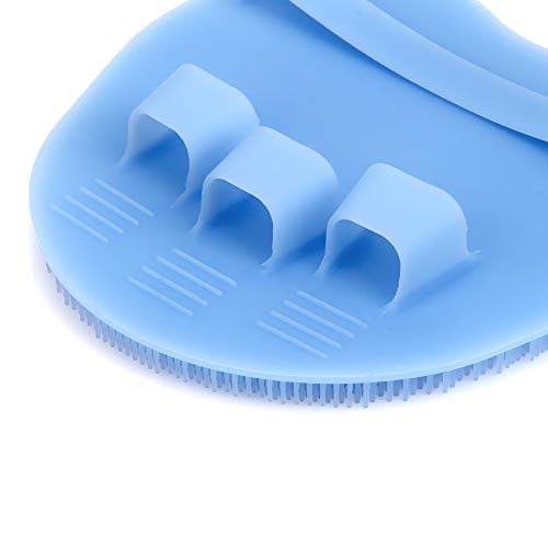 INNERNEED Soft Silicone Body Brush Gentle Exfoliating Glove Shower Scrubber Natural Bristles - Improves Skin's Health and Beauty (Pack of 2) - Thumbnail 5