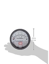 Dwyer Magnehelic Series 2000 diferencial Manómetro, rango de 0 10" baño & 0 12500 FPM