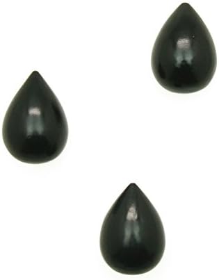 3 Pcs Water Drop Shaped Minimalist Design Wooden Decorative Creative Wall Mounted Coat Hat Hanger Hook, Black