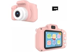 Generic Kids Camera HD Kids Digital Camera for Boys Girls Children, Selfie Toddler Camera Kid Toys Christmas Birthday Gift Age 3 4 5 6 7 8 9 Years Old with 32 GB Micro SD Card, Pink