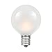 Novelty Lights 25 Pack G40 Frosted White Outdoor Globe Bulbs, Light Bulbs Glass Incandescent Bulbs with 3000 Hour Lifespan, Globe String Lights Replacement Bulbs