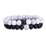 MOONQING Lava Bead Bracelet Natural Stone Bracelet Couple Bracelet Simple Style Bracelet,1#