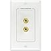 Mediabridge™ Speaker Wall Plate w/Binding Posts (1 Pair) - Includes Metal Mounting Bracket (1-Gang) - Binding Post 2-Piece Inset Wall Plate for 1 Speaker (Part# WP1-BPX1)