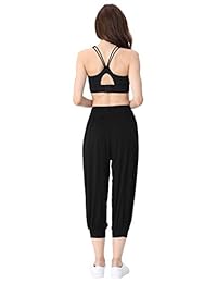 Pantalones capri, de Hoerev, muy suaves, de licra, para pilates o yoga, para mujer