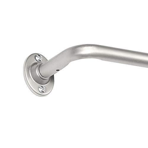 H.VERSAILTEX Room Darkening Wrap Curtain Rods Nickel - 2 Pack - Wrap Around Design, Ideal for Blackout Curtains, Adjustable Length, 5/8 Inch Diameter, Nickel