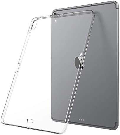 Amurgo New Case for iPad Pro 12.9 (2018 Release), Silicone Clear Rubber Back Cover Durable Soft TPU Transparent Case Bumper Skin Compatible with 12.9 inch Apple iPad Pro