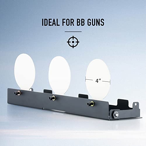 HIRAM Shooting Target Set, Resetting Target Plate Rack with 3 Airsoft