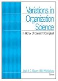 Variations in Organization Science : In Honor of Donald T. Campbell, Baum, Joel A. C. and McKelvey, Bill, 0761911251