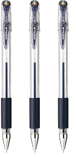 Set of 3 - Signo - uni Ballpoint Pen - UMR-1-28 Refill for UM-151-0.28 mm - Black
