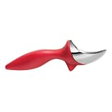 Tovolo Tilt Up Ice Cream Scoop, Ergonomically Balanced Handle, Chrome Plated, Dishwasher Safe, Candy Apple Red