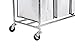 Sagler 4 bag laundry hamper with wheels rolling laundry cart Heavy duty Laundry Sorter removable, Bronze/white laundry organizer