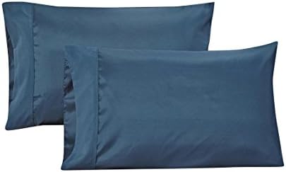 4 Piece Pillow Cases Deluxe 2800 Series ,Protector Ultra Soft Egyptian Cotton Quality, Wrinkle, Fade and Stain Resistant King, Navy Blue 20"x40"