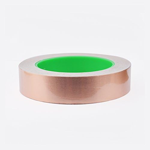 Copper Foil Tape with Double-Sided Conductive, EMI Shielding Stained Glass Soldering Electrical Repairs Slug Repellent Paper Circuits Grounding, 21.8yards(1 inch)
