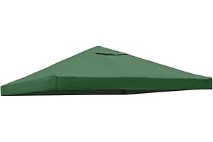 LooDro 10'X10' Canopy Replacement Cover for Gazebos Canopy Cover Pop Up Tent Shelter Sunshade Roof Top with Air Vent