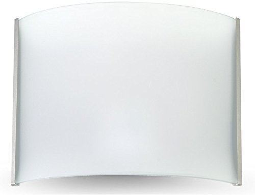 OSTWIN 1-Light Interior Glass Wall Sconce Lighting Fixture WS09, Hardwire E26 Base Modern Wall Mount Lamp Lights, Brushed Nickel Finish with Frosted Glass Shade, UL listed