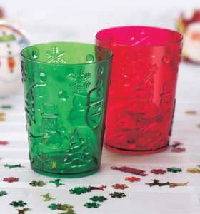 plastic holiday drinking glasses