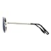 COASION Polarized Aviator Sunglasses for Juniors Small Face Women Men Vintage UV400 Protection Shades(Silver Frame/Blue Mirrored Lens,52mm)