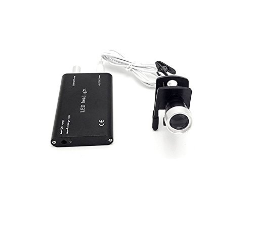 Hot Dental Portable 3W LED Headlight Lamp Clip-on Type for Dental Surgical Binocular Loupes Black