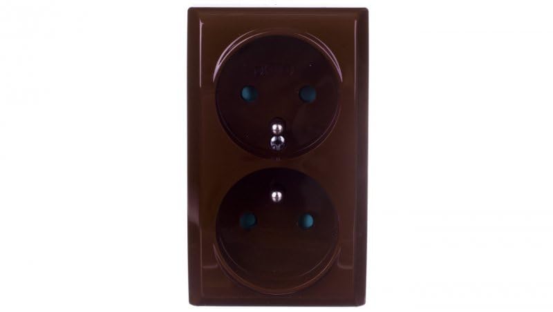 Ospel GN-2BZP/24 Socket Brown, IP20, 16 A, 60 mm, 40 mm, 100 mm
