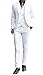 MOGU Mens 3 Piece White Dress Suit Set Size 32 Blazer with 30 Waist Pants
