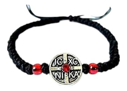 IconsGr Handmade Christian Orthodox Komboskoini Prayer Rope Bracelet Black BR2