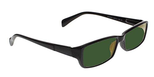 BoroView Shade #5 - Glass Working Spectacles in Black Unisex Plastic Frame - 53-16-140, Spring Hinges