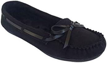 Elegant Women's Casual Faux Suede Black Moccasin Loafers 6.5 , M US