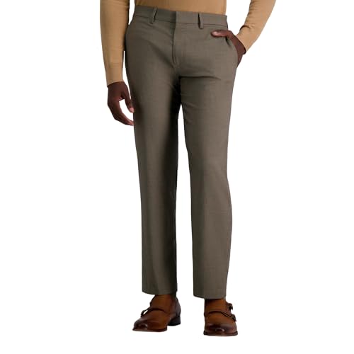 J.M. Haggar Men’s JMH Premium Stretch Tailored Fit Suit Separate Jackets, Medium Taupe-Pant, 34W x 30L