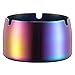 Xiuban Stainless Steel Ashtray, Outdoor Indoor Ashtray, Home Office Decoration Desktop High Temperature Resistant Drop Resistant Round Design Tabletop Cigarette Ashtray Tobacco Tray (Multicolor)