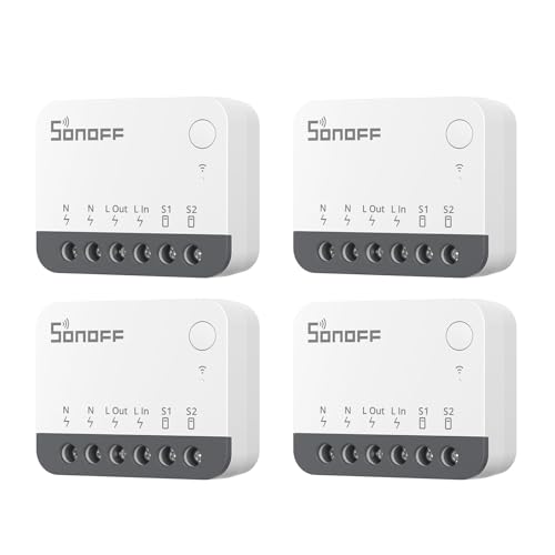 SONOFF Zigbee interrupteur Intelligent, Fonctionne Avec Alexa & Google Home, 4 Pack, NéCessite Une Passerelle Zigbee, NéCessite Un Fil Neutre