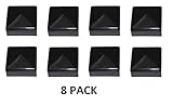 USA Premium Store Plastic Fence Post BLACK Caps 2 x 2 for metal, plastic or vinyl fence 8-Pack