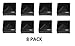 USA Premium Store Plastic Fence Post BLACK Caps 2 x 2 for metal, plastic or vinyl fence 8-Pack