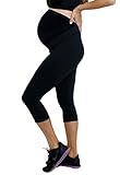 Mumberry Maternity Activewear Move Workout Capris with Belly Band Support