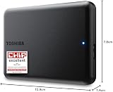 Toshiba Canvio Partner 2TB Portable External Hard Drive USB 3.2 Mac Windows view 7