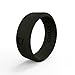 QALO Women's Rubber Silicone Ring, Modern Q2X Silicone Rubber Wedding Band, Breathable, Durable Engagement Silicone Ring, 6.5mm Wide 1.8mm Thick, Black, Size 6