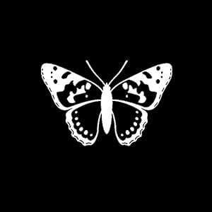 SHMAZ 14.7 Cm * 9.6 Cm Interessante Mooie Vlinder Schaduw Delicate Decal Mooie Auto Sticker Zwart/Zilver