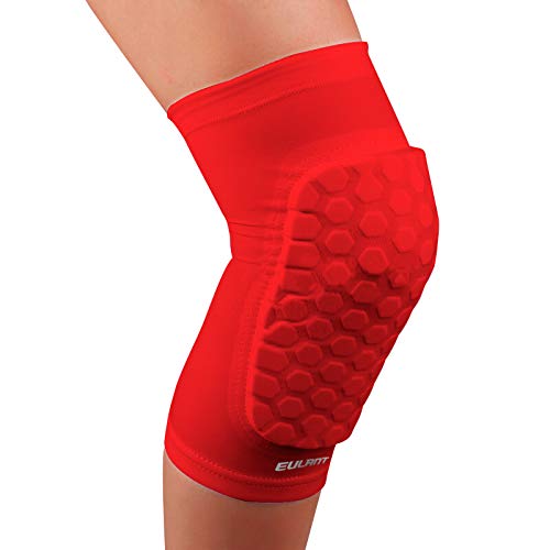 1 Paar Knieschutzer Eulant Knieschoner Mit Bienenwaben Pad Rutschfest Silikon Fur Baksetball Volleyball Fussball Laufen Fahrrad Knieschoner