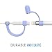 Apple Pencil Cap Holder - MoKo Premium Soft Silicone Elastic Apple Pencil Cap Holder Pen Keeper Cover, Light PURPLE (2 Pieces Included)